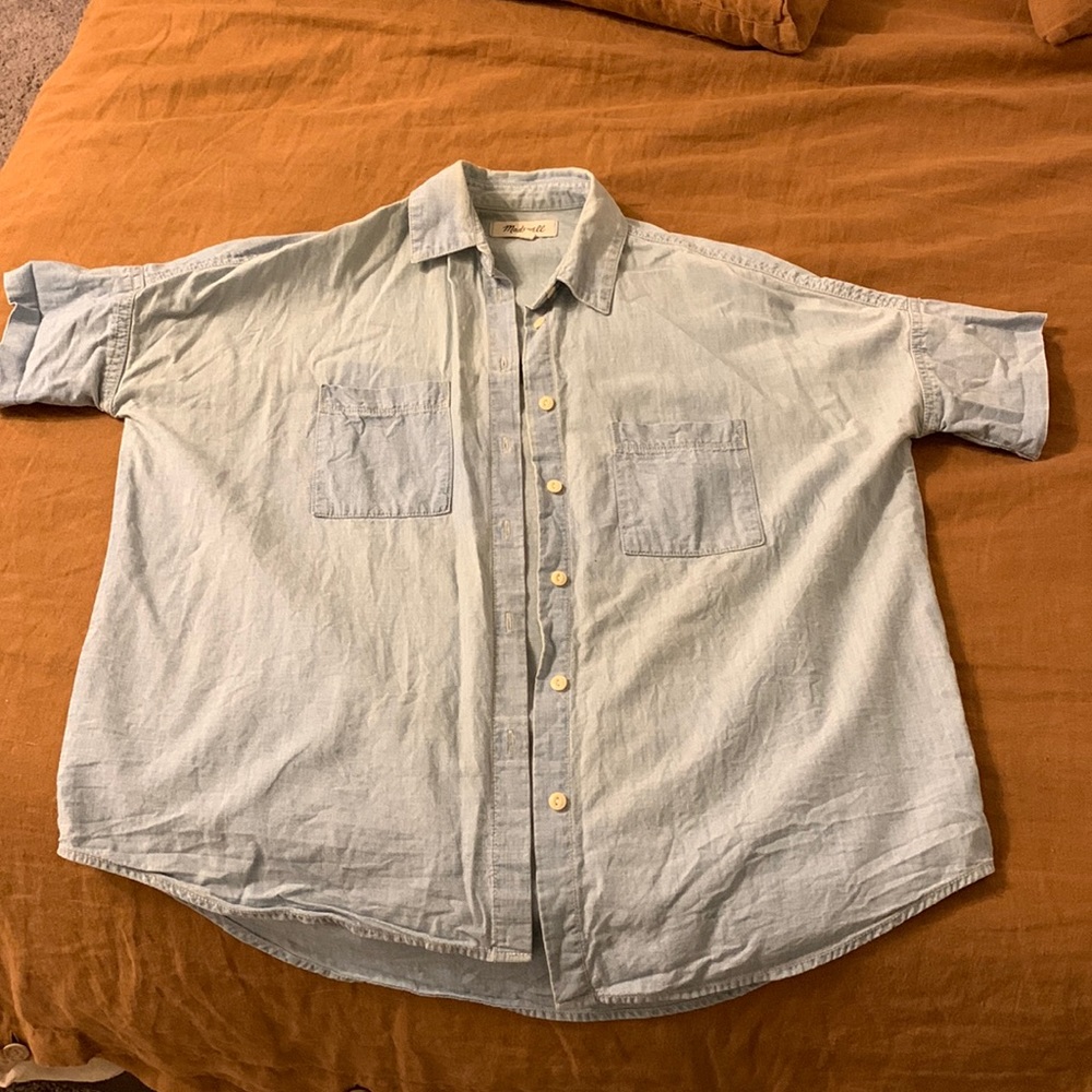 Chambray top- Madewell courier shirt